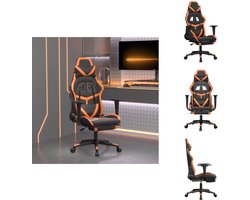 vidaXL Gamingstoel - Gamingstoelen - Televisiestoel - Racingstoel - Gamestoel met voetensteun kunstleer zwart en oranje