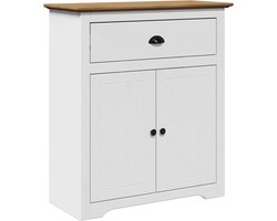 vidaXL - Gangkast - BODO - 80x35x90 - cm - wit - en - bruin