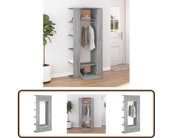 vidaXL Gangkasten - 2 stuks - Grijs Sonoma Eiken Gangkast - Kastje - Bergruimte - Houten Kast - Grijze Kast