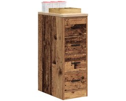 vidaXL Garagekast 30x51x85 cm massief grenenhout oud hout