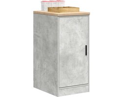 vidaXL Garagekast 40x51x85 cm massief grenenhout betongrijs