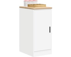 vidaXL Garagekast 40x51x85 cm massief grenenhout wit