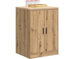 vidaXL Garagekast 60x51x85 cm massief grenenhout artisan eikenkleurig