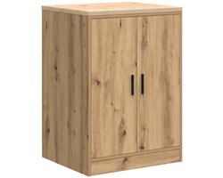 vidaXL - Garagekast - 60x51x85 - cm - massief - grenenhout - artisan - eikenkleurig