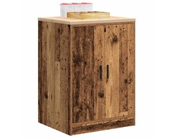 vidaXL Garagekast 60x51x85 cm massief grenenhout oud hout