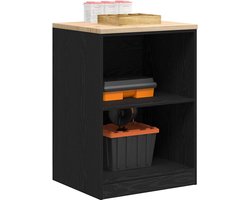 vidaXL Garagekast 60x51x85 cm massief grenenhout zwart
