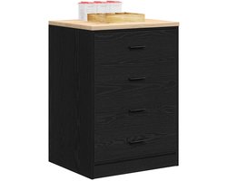 vidaXL Garagekast 60x51x85 cm massief grenenhout zwart