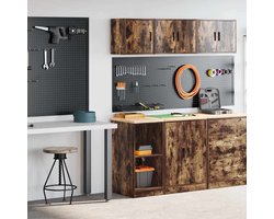 vidaXL Garagekasten 2 st Spaanplaat gerookt eiken