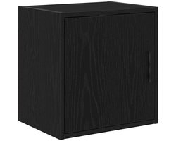 vidaXL - Garagewandkast - spaanplaat - zwart