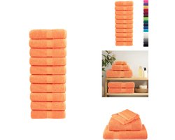 vidaXL Gastendoekje - Gastendoekjes - Zeepdoekje - Gastendoek - Gastendoekjes SOLUND 10 st 600 g/m² 30x30 cm oranje