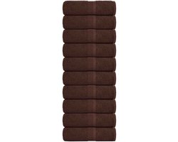 vidaXL - Gastendoekjes - FROGN - 10 - st - 30x50 - cm - 360 - g/m² - bruin