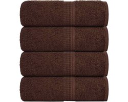 vidaXL - Gastendoekjes - FROGN - 4 - st - 30x50 - cm - 360 - g/m² - bruin