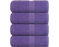 vidaXL - Gastendoekjes - FROGN - 4 - st - 30x50 - cm - 360 - g/m² - paars