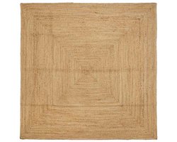 vidaXL - Gebied - Tapijt - Beige - 240 - x - 240 - cm - Jute