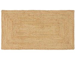 vidaXL - Gebied - Tapijt - Beige - 80 - x - 200 - cm - Jute