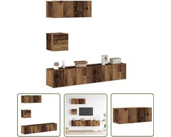 vidaXL Gereedschap - Dynamische Sleutel - 4-delig Tv-meubelset wandmontage bewerkt hout oud houtkleurig - Draper Tools - Klikmechanisme - Torque Wrench