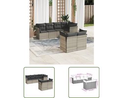 vidaXL Gereedschap - Dynamische Sleutel - 7-delige Loungeset met kussens poly rattan lichtgrijs - Drapers Tools - Klikmechanisme - Torque Wrench