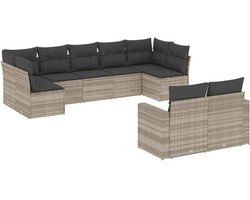 vidaXL Gereedschap - Dynamische Sleutel - 9-delige Loungeset met kussens poly rattan lichtgrijs - Drapers Tools - Klikmechanisme - Torque Wrench