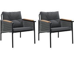 vidaXL Gereedschap - Dynamische Sleutel - Tuinstoelen 2 st met kussens staal zwart - Mechanica - Draadmaat - Torque Wrench