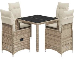 vidaXL Gereedschap Mechaniek - Dynammometer Sleutel - 5-delige Bistroset met kussens poly rattan beige - Drapers Tools - Klikmechanisme - Torque Wrench