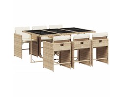 vidaXL Gereedschapset - Dynamische Sleutel - 7-delige Tuinset met kussens poly rattan beige - Drapers Tools - Sleutelmaten - Torque Wrench