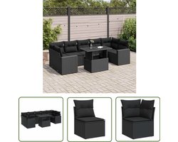 vidaXL Gereedschapset - Dynamische Sleutel - 8-delige Loungeset met kussens poly rattan zwart - Drapers Tools - Klikmechanisme - Torque Wrench
