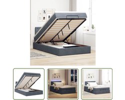 vidaXL Gereedschapset - Dynamische Sleutel - Bed poef met matras en LED's 120x190 cm fluweel donkergrijs - Draadloos - Klik Mechanisme - Torque Wrench