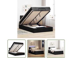 vidaXL Gereedschapset - Dynamische Sleutel - Bed poef met matras en LED's 120x190 cm stof zwart - Mechanica - Klikklok - Torque Wrench