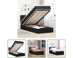 vidaXL Gereedschapset - Dynamische Sleutel - Bed poef met matras en LED's 80x200 cm fluweel zwart - Klik Mechanisme - Torque Wrench - Draper Tools