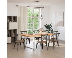vidaXL Gereedschapset - Dynamische Sleutel - Eettafel met natuurlijke rand massief eikenhout rechthoekig - Draadspanning - Draper Tools - Klikmechanisme