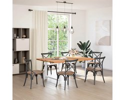 vidaXL Gereedschapset - Dynamische Sleutel - Eettafel rechthoekig 180x120x74 cm massief eikenhout lichtbruin - Drapers Tools - Klikmechanisme - Torque Wrench