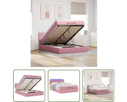 vidaXL Gereedschapset - Dynamische Sleutel - Ottoman bed met matras en LED's 140x190cm fluweel roze - Mechanica - Montagesleutel - Schroevendraaiers