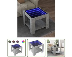 vidaXL Gereedschapset - Dynamische Sleutel - Salontafel met LED 53x53x45 cm bewerkt hout betongrijs - Mechanica - Klikmechanisme - Torque Wrench