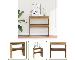 vidaXL Gereedschapset - Dynamische Sleutel - Wandtafel 80x30x80 cm bewerkt hout artisanaal eikenkleurig - Drapers Tools - Klikmechanisme - Torque Wrench