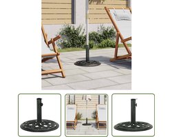 vidaXL Gietijzeren Parasolvoet - Parasolvoet - Parasolvoet 44x44x31 cm gietijzer groen - Parasolstandaard - Tuinset - Terrassenset