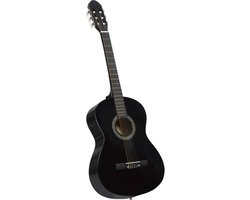 vidaXL - Gitaar - klassiek - beginner - 4/4 - 39" - lindenhout - zwart