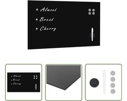 vidaXL Glas Whiteboard - Magnetisch Whiteboard - Schoolbord voor aan de wand magnetisch 100x60 cm glas - Schoolbord - Drogeffect Whiteboard - Bureau Accessoire