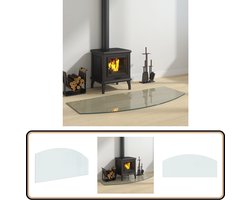 vidaXL Glasplaat Openhaard - 120x50 cm - Gehard Glas Glas Plaat Openhaard - Vloerverwarming - Vuurvaste Glasplaat - Vloerbeschermer - Terrasverwarmer