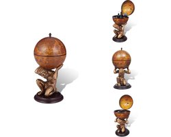 vidaXL Globebar - Globe Bar - Wereldbol - Wereldbar - Globebar Atlas 42x42x85 cm