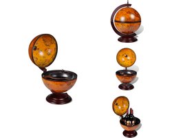 vidaXL Globebar - Globebars - Globe Bar - Globe Bars - Globebar tafelmodel eucalyptushout