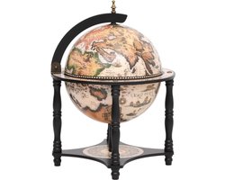 vidaXL - Globebar - massief - eucalyptushout - zwart