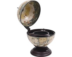 vidaXL - Globebar - tafelmodel - eucalyptushout - wit