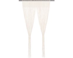 vidaXL - Gordijn - macramé - 140x240 - cm - katoen