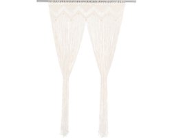 vidaXL - Gordijn - macramé - 140x240 - cm - katoen