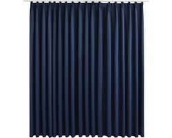 vidaXL - Gordijn - verduisterend - met - haken - 290x245 - cm - blauw