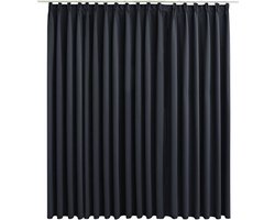 vidaXL - Gordijn - verduisterend - met - haken - 290x245 - cm - zwart