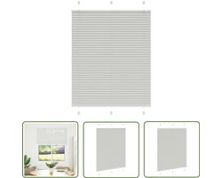 vidaXL Gordijnen - Plisségordijn - Plissé rolgordijn 105x100 cm stofbreedte 104,4 cm polyester - Raamdecoratie - Lichtgrijs - Interieur Decoratie