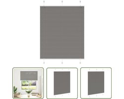vidaXL Gordijnen - Plisségordijn - Plissé rolgordijn 110x150 cm stofbreedte 109,4 cm antraciet - Raamdecoratie - Privacybescherming - Zonwering