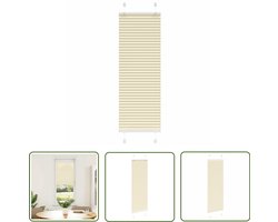 vidaXL Gordijnen - Plisségordijn - Plissé rolgordijn 45x100 cm stofbreedte 44,4 cm polyester crème - Raamdecoratie - Creme Kleuren - Privacy Screen