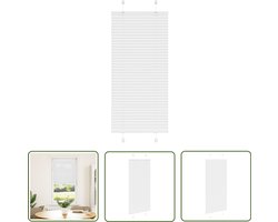 vidaXL Gordijnen - Plisségordijn - Plissé rolgordijn 60x100 cm stofbreedte 59,4 cm polyester wit - Raamdecoratie - Privacy - Zonwering